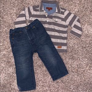 jeans and shirt  set - 7 for all mankind